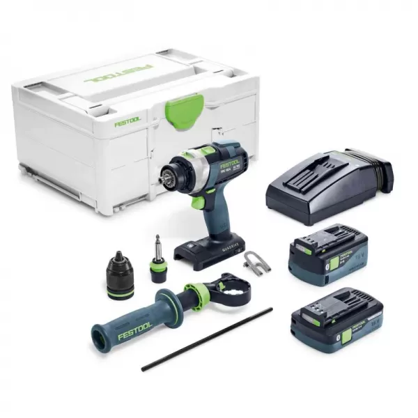 Aku příklepový vrtací šroubovák QUADRIVE TPC 18V 1x5,0 + 1x4,0Ah I-Plus Festool 577651