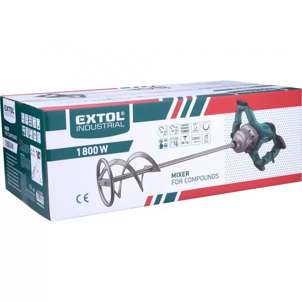 Míchadlo stavebních směsí, dvourychloství, 1800W Extol Industrial 8790600