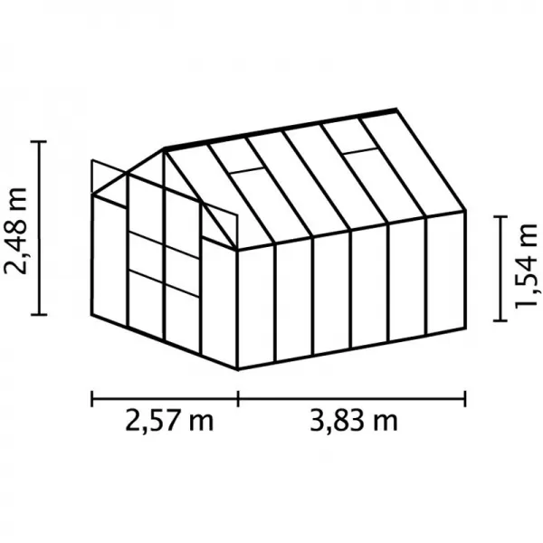 Skleník VITAVIA URANUS 9900 PC 6 mm černý LG3571