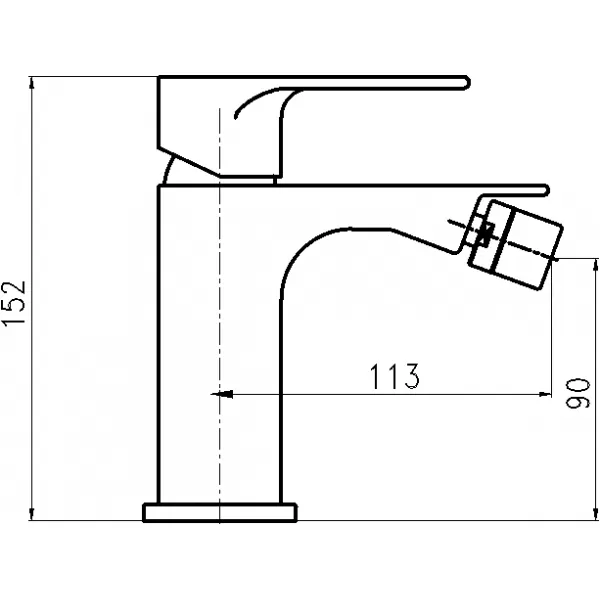 Bidetová baterie s výpustí Nobless Trend chrom Novaservis 41011,0