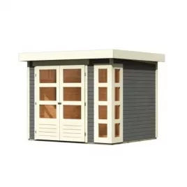 Dřevěný domek KARIBU KERKO 3 (82927) šedý LG2949