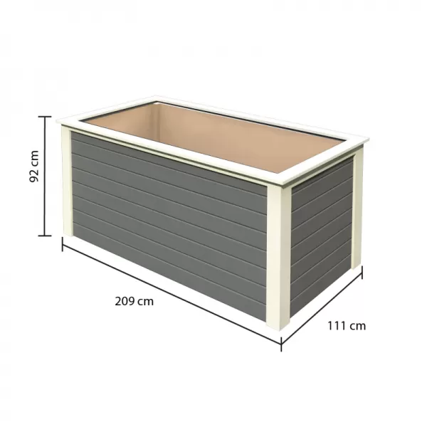 Vyvýšený záhon KARIBU HOCHBEET 281 (83327) terragrau LG1997