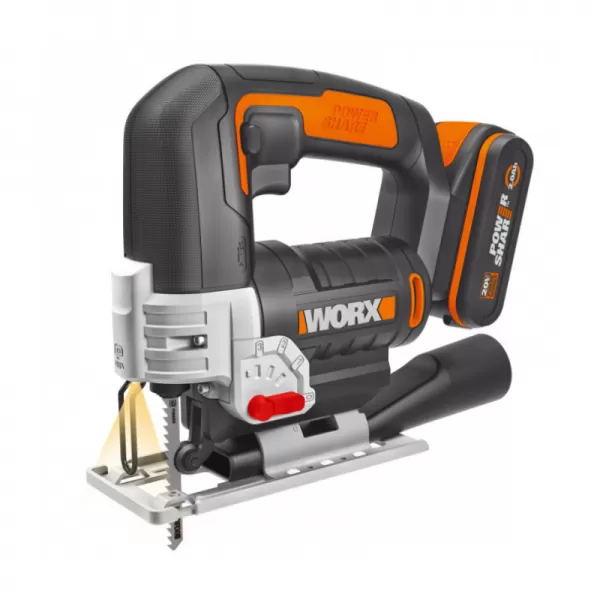 Aku přímočará pila 20V 1x2,0Ah Powershare Worx Orange WX543