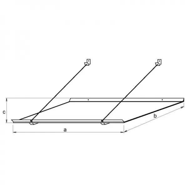 Stříška nad dveře LANITPLAST SP1 120/70 hnědá LG2466