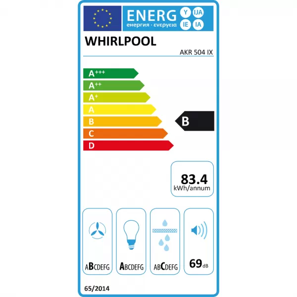 Odsavač par Whirlpool AKR 504 IX