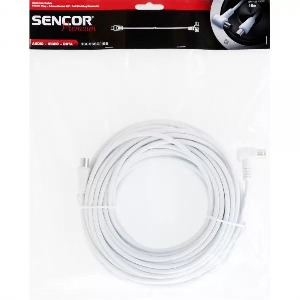 Anténní koaxiální kabel M-F 90° SENCOR SAV 169-150W
