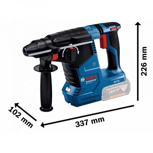 Aku vrtací kladivo SDS-Plus 18V 2x5,0Ah Bosch GBH 187-LI s SDS-Plus 0 611 923 021