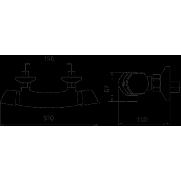 Sprchová baterie termostatická s příslušenstvím Metalia ECO+ chrom Novaservis 57961,0E