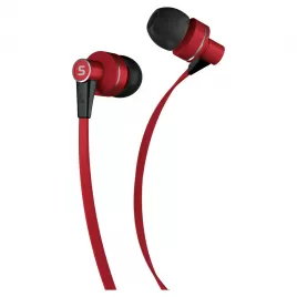 Sluchátka do uší s mikrofonem SENCOR SEP 300 MIC RED MET