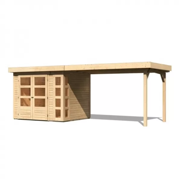 Dřevěný domek KARIBU KERKO 3 + přístavek 280 cm (82936) natur LG2958