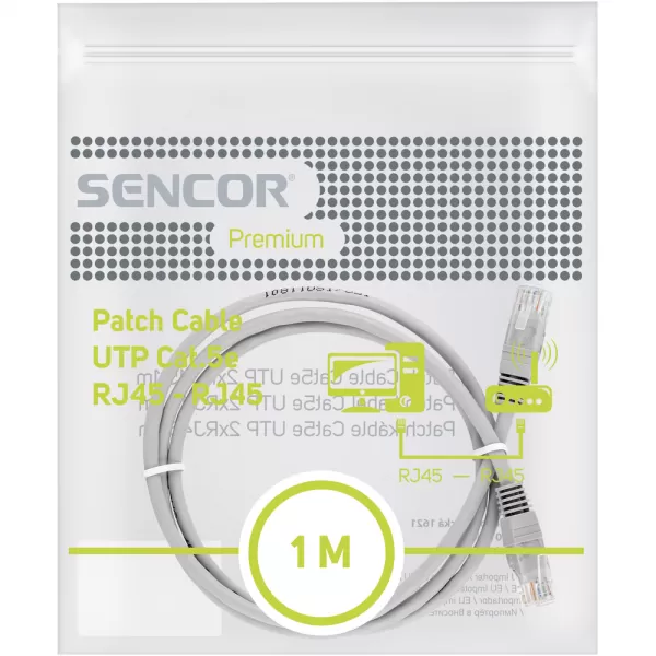 Patch kabel SCO 560-010 CAT5e UTP 2xRJ45 1m SENCOR 45010199