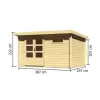 Dřevěný domek KARIBU BASTRUP 8 (78679) natur LG2845