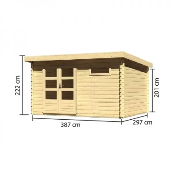 Dřevěný domek KARIBU BASTRUP 8 (78679) natur LG2845