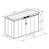 Plechový domek LANITPLAST HALLE 94 ANTRACIT LG4024