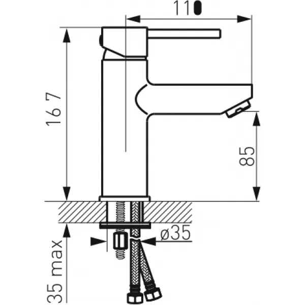 Stojánková umyvadlová baterie FIESTA chrom Novaservis BFI2
