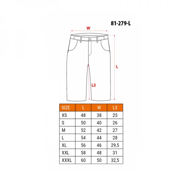 Kraťasy pracovní DENIM velikost L NEO tools 81-279-L