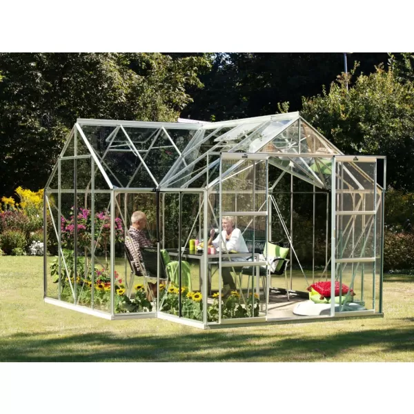 Skleník VITAVIA SIRIUS čiré sklo 3 mm stříbrný