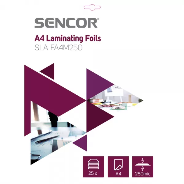 Laminovací fólie A4 250mic 25ks SENCOR SLA FA4M250