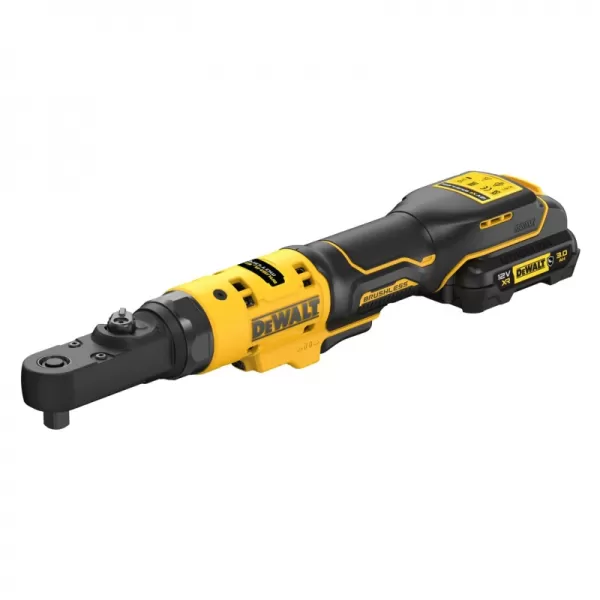 Aku ráčna s 1/4’’+ 3/8” čtvercovou výměnnou hlavou a s 1/4” Hex výměnnou hlavou 12V bez aku DeWALT DCF500N