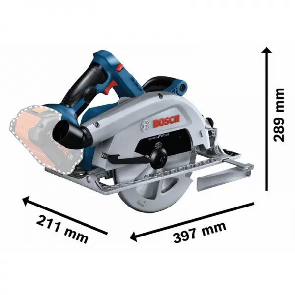 Aku okružní pila 18V bez aku Bosch GKS 18V-68 C 0.601.6B5.000