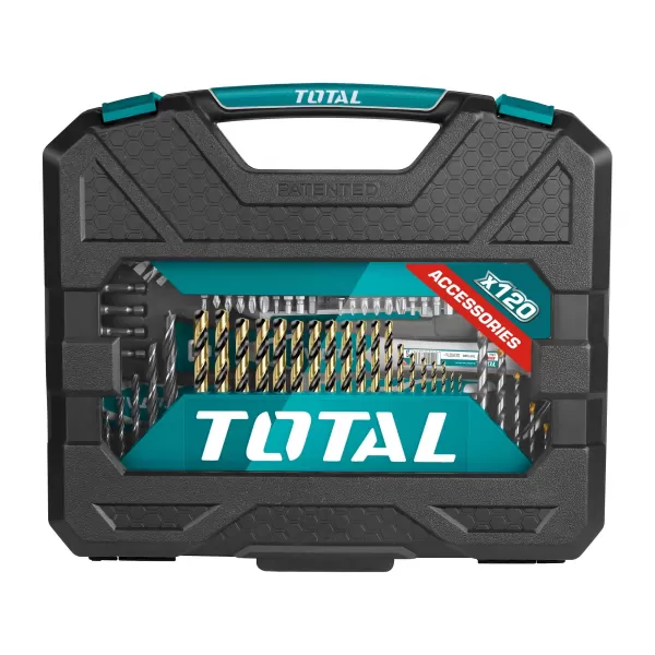 Sada nářadí a vrtáků 120ks HSS Total THKTAC01120