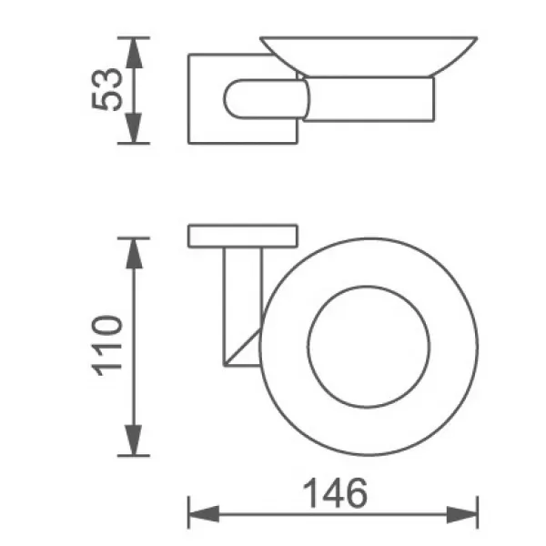 Mýdlenka sklo Titania Elis chrom Novaservis 66436,0