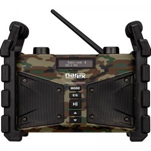 Přenosné pracovní rádio s funkcí Bluetooth a Powerbanky CAMOUFLAGE Narex CBT-02