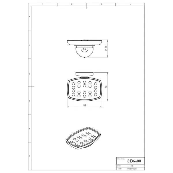 Mýdlenka sklo Metalia 1 chrom Novaservis 6136,0