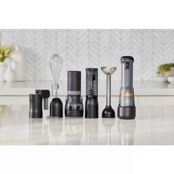 Aku tyčový mixér 7,2V 1x2,0Ah 6v1 - šedý Black&Decker BCKM1016KSG