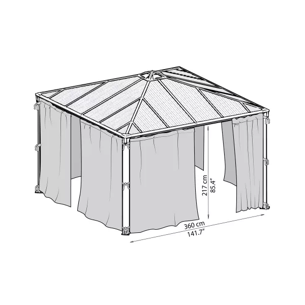 Závěsy pro Palermo 3000/3600 Palram 703319