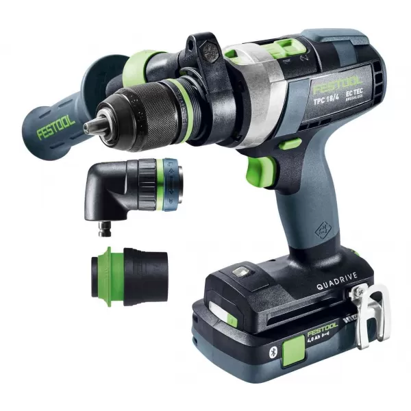 Aku příklepový vrtací šroubovák QUADRIVE TPC 18V 1x5,0 + 1x4,0Ah I-Set Festool 577621