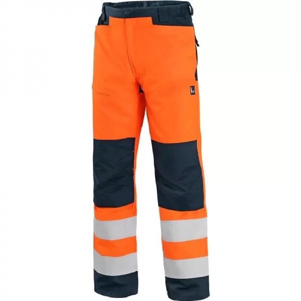 Kalhoty Canis CXS HALIFAX, výstražné se síťovinou, pánské, oranžovo-modré