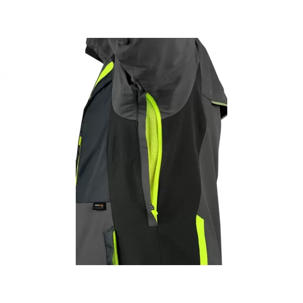 Blůza Canis CXS NAOS, pánská, šedo-černá, HV žluté doplňky