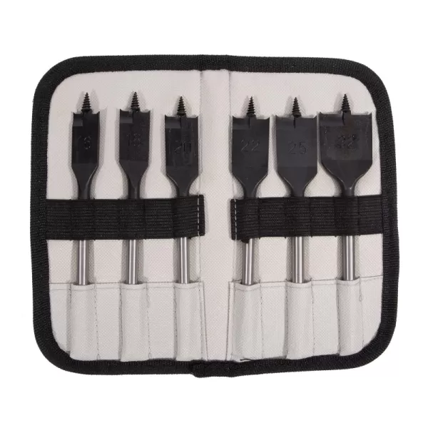 Sada plochých vrtáků do dřeva 6 dílů, 16-32 mm, plastový obal Xtline XT67006