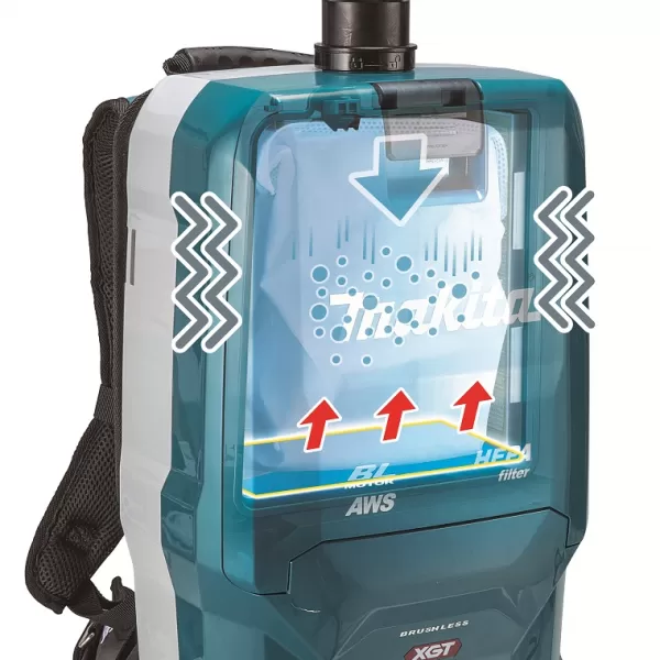 Aku vysavač zádový Li-ion XGT 40V bez aku Makita VC011GZ