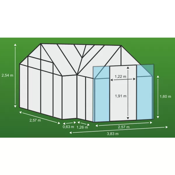 Skleník VITAVIA SIRIUS PC 4 mm stříbrný
