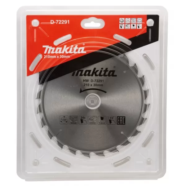 Kotouč pilový dřevo 210x2,5x30mm 24Z Makita D-72291