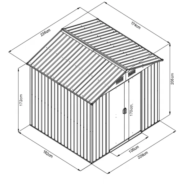 Zahradní domek MAXTORE 86 ANTRACIT LG1846