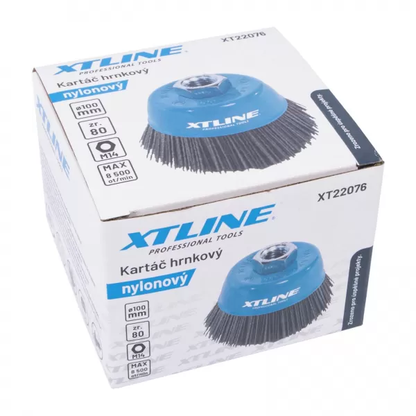 Kartáč nylonový hrnkový M14 75 mm zr. 80 Xtline XT22075