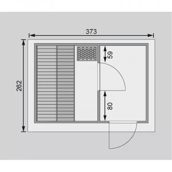 Finská sauna KARIBU SKROLLAN 2 (86292) terragrau s předsíní LG1930