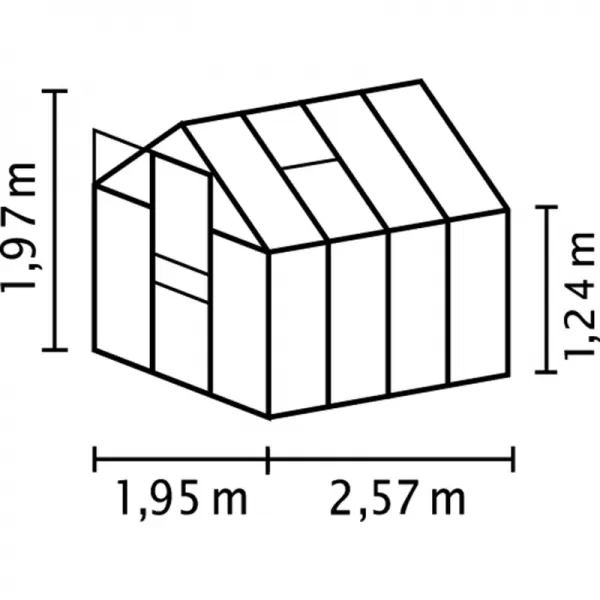 Skleník VITAVIA VENUS 5000 čiré sklo 3 mm černý LG3539