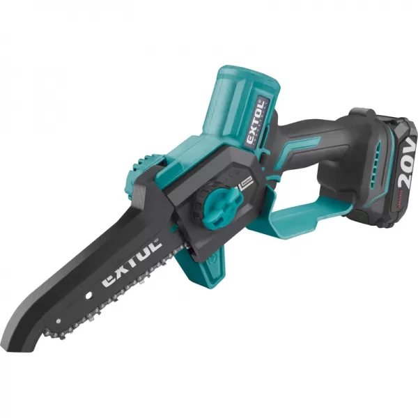 Aku pila řetězová jednoruční 20V/2,0Ah SHARE20V, BRUSHLESS Extol Industrial 8791922