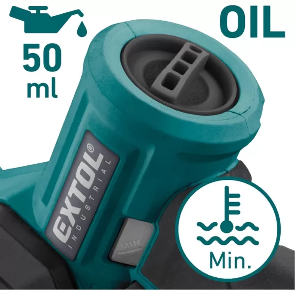 Aku pila řetězová jednoruční 20V/bez aku SHARE20V, BRUSHLESS Extol Industrial 8791923