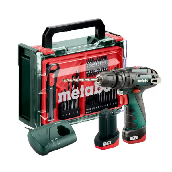 Aku příklepová vrtačka 12V 2x2,0Ah Powermaxx SB Basic Set Metabo 600385710