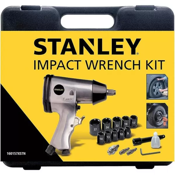 Rázový utahovák 1/2" s 10 hlavicemi - v kufru Stanley 160157XSTN