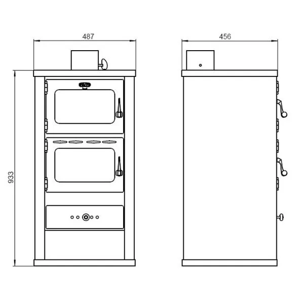 Krbová kamna s troubou Prity FM černá