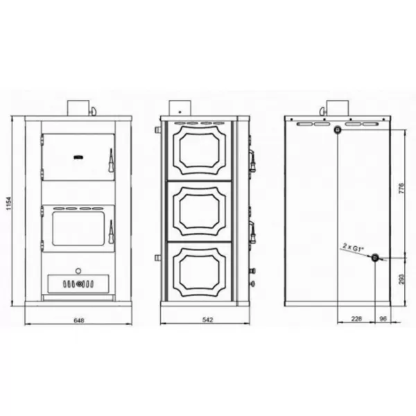 Krbová kamna s výměníkem Prity WD W29