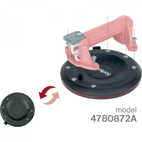 Aku přísavka s automat. udržováním podtlaku, 200mm/150kg Fortum 4780872