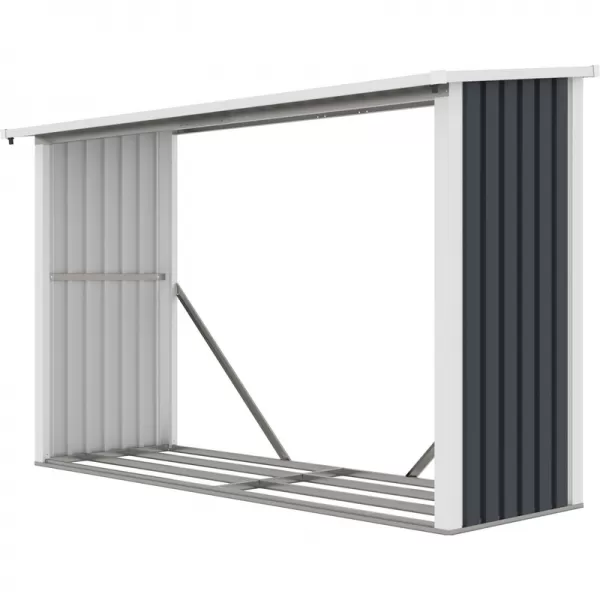 Přístřešek na dřevo G21 WOH 335 - 242 x 89 cm, antracitový 63900515