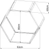 Přístřešek na dřevo G21 HEX 53 - 92 x 60 cm, antracitový 63900517